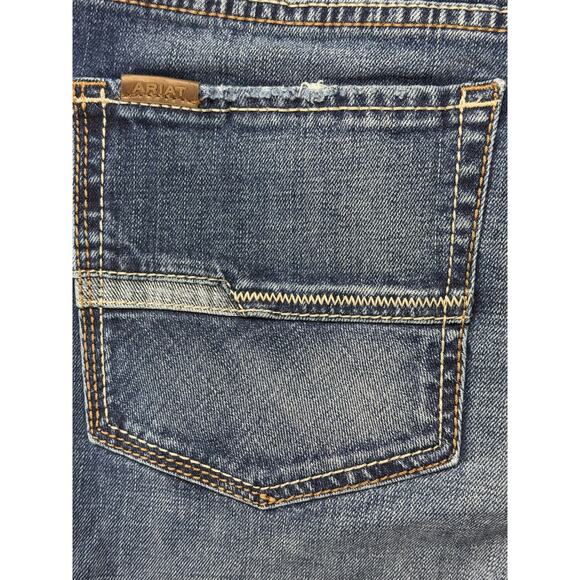 Ariat Denim Men's M4 Low Rise Straight Leg Blue Denim Jeans - Size 38x28.5 - Picture 6 of 9